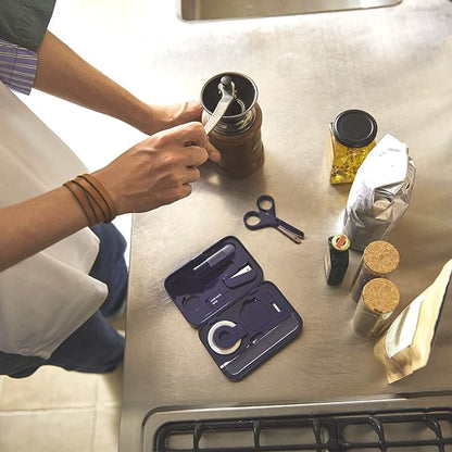 Plus Stationery Kit Navy (Scissors, stapler, tape, liquid glue, cutter, ruler, tape measure, pin for SIM card replacement) TD-001 30-212 With Original Stylus Ballpoint Touch Pen