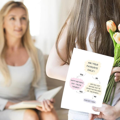 UUEFKTN Brilliant Mothers Day Card Gift for Mom, Funny Mothers Day Card Gift from Son Daughther