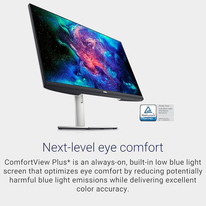 Dell S2721QS Monitor 27 Inch, 4K UHD (3840 x 2160) IPS Display, Ultra-Thin Bezel, AMD FreeSync, HDMI, DisplayPort, VESA Certified - Silver