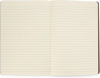 Simply Genius A5 Notebooks for Work, Travel, Business, School & More - College Ruled Notebook - Softcover Journals for Women & Men - Lined Note Books with 92 pages, 5.5" x 8.3" (Brown, 6 pack)