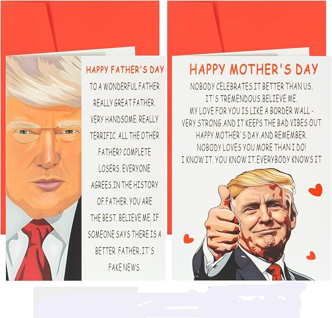 KYWYOYOU Mothers Day Card,Happy Trump Mother's Day Gifts for Him Her, Humor Mother's Day Cards Gifts, Mothers Day for Mom(2PSC).