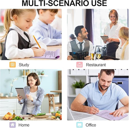 Utron 6 PCS Small Legal Pads 5x8 Purple, Narrow Ruled Small Note Pads 5x8, Micro Perforated Writing Pad, College Ruled Legal Notepads 5x8 for Study, Office, To-Do Lists(30 Sheets/Small Notepad)