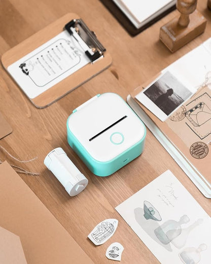 Memoking T02 Mini Printer Paper Holder - Compatible with Phomemo M02 Portable Printer, Sticker Paper Bracket, White