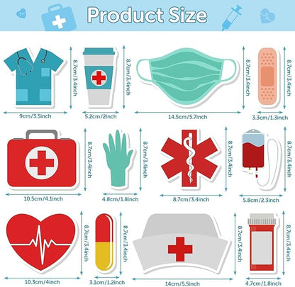 48 Pieces Nurses Day Sticky Notes Nurse Notes Pads Self-Adhesive Nursing Student Essentials Sticky Memo Notes for Hospital School Nurse Supplies Presents