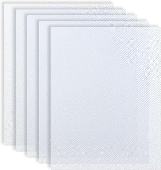 Binditek 15 Pack 16 Mil Binding Presentation Covers,Heavyweight Polycovers with Lined Pattern, 8-1/2 x 11 Inches Binding Front Covers, Letter Size, Square Corners, Un-Punched, Office Supplies