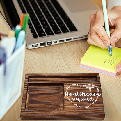 Healthcare Squad Sticky Note Holder, Health Care Worker Appreciation Gifts, Team Tribe or Crew Healthcare Hero Thank You Gifts, Nurse Week Gifts Desk Self-Stick Note Pad Holders TZP39