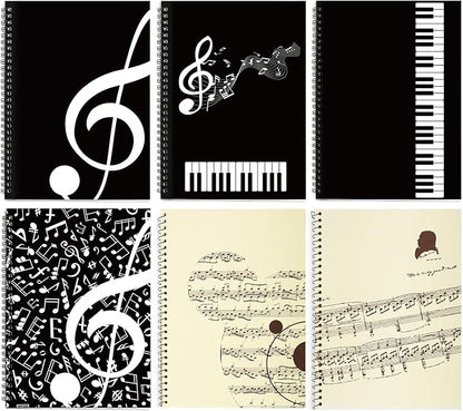 MAXCURY Blank Sheet Music Composition Manuscript Staff Paper Art Music Notebook Black 100 Pages 26x19cm (Music Note)