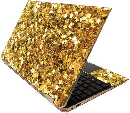 MightySkins Skin for HP Spectre x360 15" (2020) - Gold Chips | Protective, Durable, and Unique Vinyl Decal wrap Cover | Easy to Apply, Remove, and Change Styles | Made in The USA