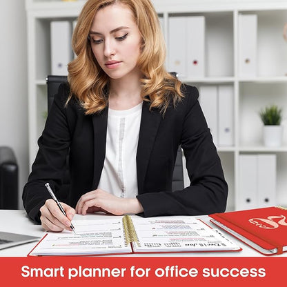 2026 Planner, Weekly and Monthly Calender Planner, Jan 2026 to Dec 2026, Hardcover 2026 Calendar Planner Book with Tabs & Inner Pocket, Office Home School Supplies for Women & Men - A4 (8.5" x 11"), Tomato Red