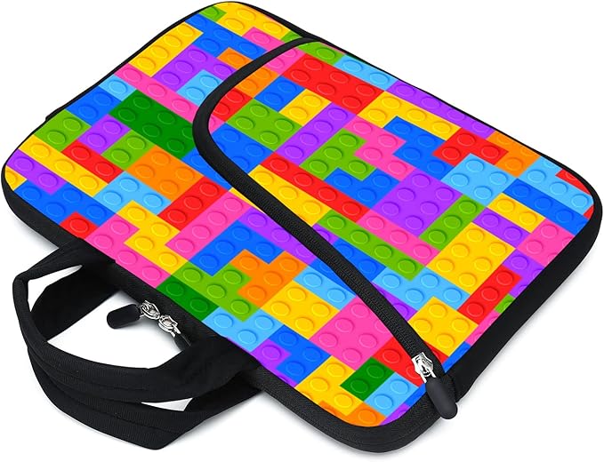 11.6" 12.2 inches Laptop Sleeve Chromebook Case Ultrabook Case Notebook Sleeve Tablet Case Neoprene Handle Sleeve for Men Women, Two Pockets Fit Apple MacBook Air Samsung Acer HP DELL(Puzzle)