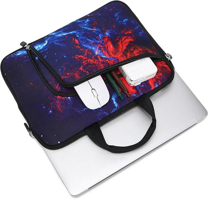 11.6 12 12.5 inch Laptop Sleeve Chromebook Case Ultrabook Case Notebook Sleeve Tablet Case Neoprene Handle Sleeve for Men Women, Two Pockets Fit Apple MacBook Air Samsung Acer HP DELL (Cool Galaxy)