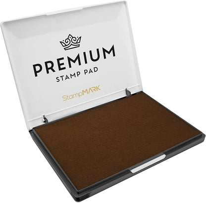 Premium Stamp Pad Extra Large Size 6" x 8" - for Traditional Rubber Stamps - Felt Pad Brown Color