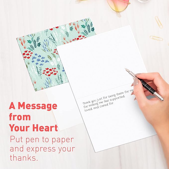 S&O Floral Note Cards and Envelopes Set of 24 - Blank sheets for Handwritten Messages - Floral All Occasion flyers Assortment Box with covers - Mix & Match Vibrant Notecards and decor Envelopes Set