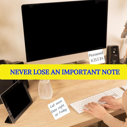 Dry Erase Reusable Sticky Notes - 12 Pack of 4″x4″ Whiteboard Stickers for Lists, Labels, Reminders & Decals - 2 Magnetic Markers - Adheres to Most Surfaces