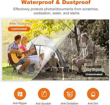 Bonsaii 9 Inch Laminator, Laminator Machine with Laminating Sheets, Laminating Machine for Teacher Personal, Home, Office, and Classroom Organization Supplies - L421-A Grey