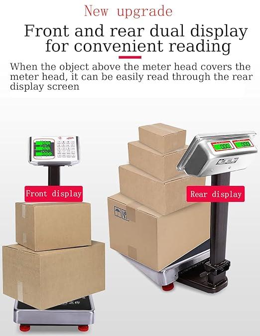 660 lb Floor Digital Platform Scale Weight Shipping Scale 0.1 LB Accuracy Postal Scale for Packages Luggage Weighing with Price Computing Counting, Kg/LB Switching LCD Display
