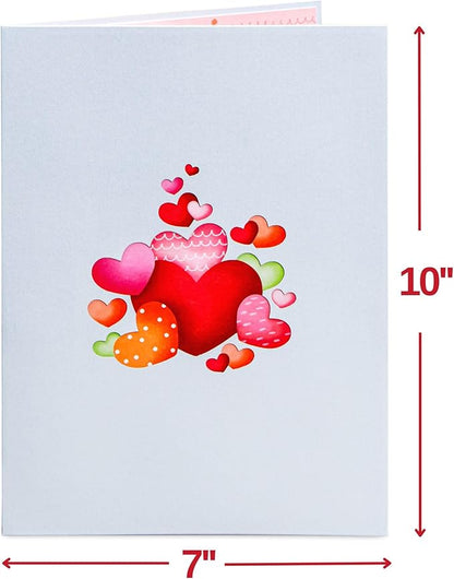Paper Love 3D Heart Tree Pop Up Card, With Detachable Popup Keepsake, Gift for Birthday, Anniversary, All Occasion - Oversized 10" x 7" Cover - Includes Envelope and Note Tag