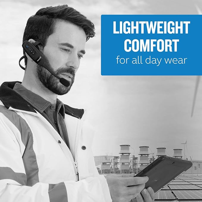 BlueParrott C400-XT Trucker Bluetooth Headset – Industry Leading Sound with Long Wireless Range & Extreme Comfort for All-Day Wear - Ideal for Anyone On-The-Go, Up to 24 Hours of Talk Time, Black