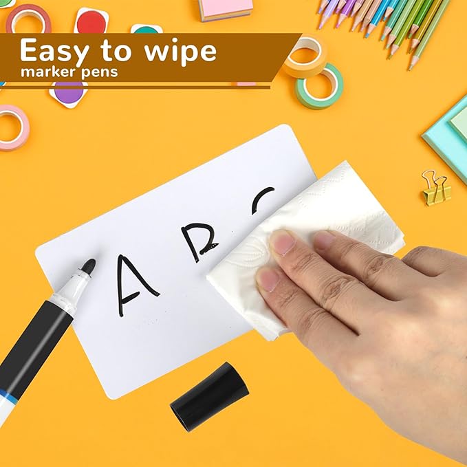 120 Pcs Dry Erase Index Cards Notecards Blank Reusable Flash Cards Sheets Game Cards Study Business Note Cards for School Office Housework Taking To Do List(Rainbow, 3 x 5 Inch)