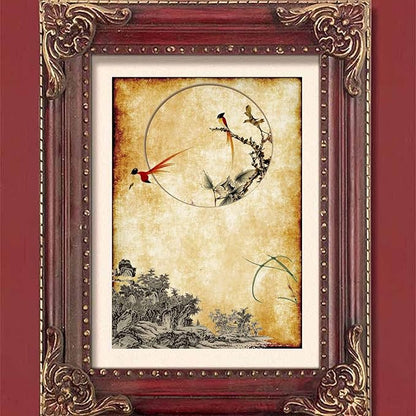 50 Stationery Vintage Antique Design Printing/Writing Papers 8.5 x 11 in, Letter Writting Paper, Decorative Printer Paper for Invitation, Letter, Resume, Award, Diploma, Art, Craft, Certificate(D)