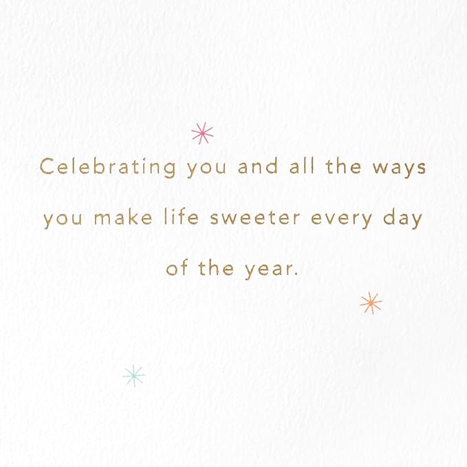 Hallmark Signature Birthday Card for Her (Sparkly Birthday Cake)