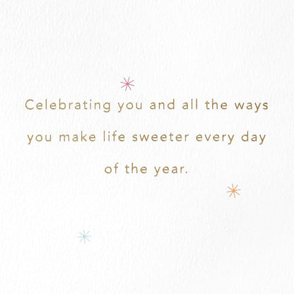 Hallmark Signature Birthday Card for Her (Sparkly Birthday Cake)