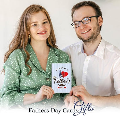 FaCraft Happy 1st Fathers Day Card for New Dad Dad to Be Expecting Fathers, 4 x 6 Happy First Fathers Day Gift Card with Envelope from Wife Daughter Son Baby Boy Girl