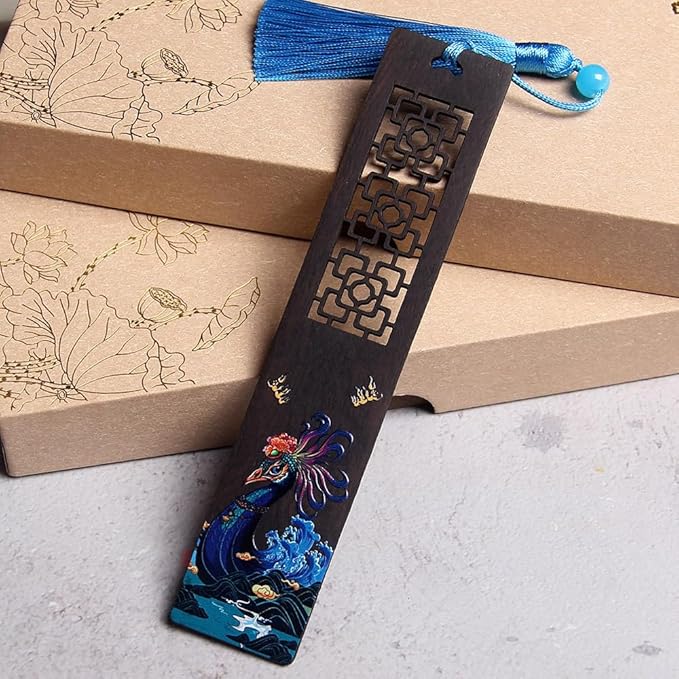 Wooden Bookmark Engraved Book Mark Vintage Style Best Unique Gifts Set for Book Lovers,Women,Men,Teacher,Birthday Present