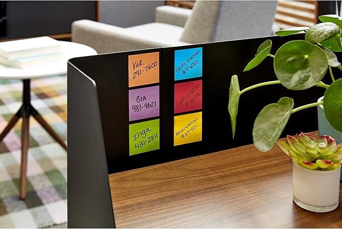 Post-it Super Sticky Notes, 8 Sticky Note Pads, 1.875 x 1.875 in., School Supplies, Office Products, Sticky Notes for Vertical Surfaces, Monitors, Walls and Windows, Supernova Neons Collection