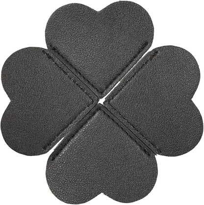 6Pcs Colorful Leather Bookmarks with Heart Shape, Portable Leather Book Page Corner Marker Heart-Shaped Page Clip 2''x2.2'' Gift, Reading Bookmarks Art Gifts, Book Covers and Book Accessories (Heart)