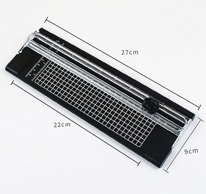 A4 Black 10.5 Inch x 3.5 Inch Paper Cutter for Cutting Paper, Coupon, Label, Cardstock, and Scrapbooking Craft for Office and Home (Black)