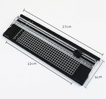 A4 Black 10.5 Inch x 3.5 Inch Paper Cutter for Cutting Paper, Coupon, Label, Cardstock, and Scrapbooking Craft for Office and Home (Black)