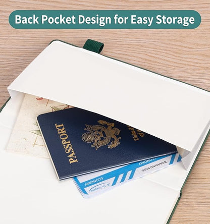 Lined Journal Notebook for Women Men, A5 Hardcover Leather Journals for Writing, 200 Pages Thick Paper, Daily Journal Notebook for Work, School, Note Taking, Business, Travel, College Ruled