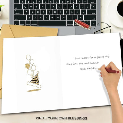 10th Birthday Card, 10th Birthday Decorations for Girl Boys, 10th Birthday Gifts for Daughter Son, Back in 2015 Birthday Card, Black Gold