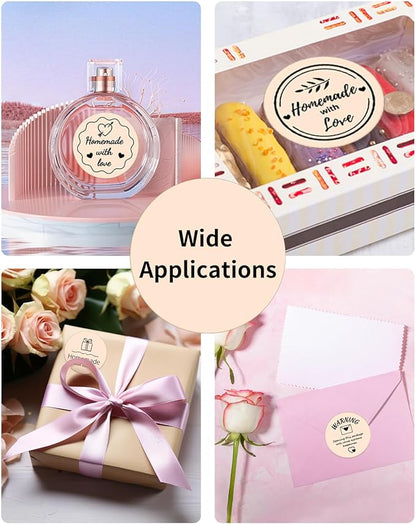 Phomemo Circle Thermal Sticker Label, Compatible with M110/M220/M150/M250/M120/M100/M200 Label Maker, Khaki Round Thermal Label, Size 1.96" x 1.96"