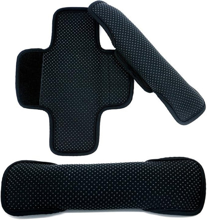 2 Pack Comfort Shoulder Strap Pads for Laptop Messenger Backpack Rucksack Travel Bag Replacement Shoulder Bags (BLACK-2)