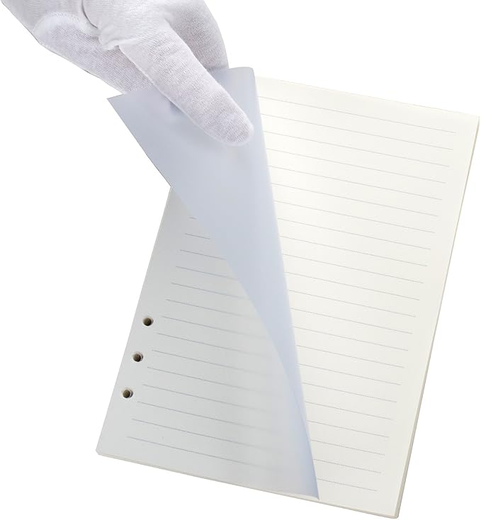 Ancicraft Refill Paper A5 5.7 X 8.25 Inches 6 Hole Lined Creamy White Paper for Loose Leaf Binder Notebook 100 Sheets / 200 Pages