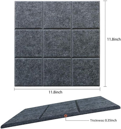 Large Cork Board Felt Board Tiles for Walls with 30 Push Pins, 11.8"x11.8" Pack of 12 Pin Board Notice Boards for Home Office Kitchen, Bulletin Board Wall Tiles for Photos Memos