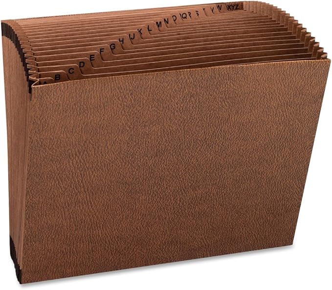 Smead TUFF Expanding File, Alphabetic (A-Z), 21 Pockets, Letter Size, Redrope-Printed Stock (70425)