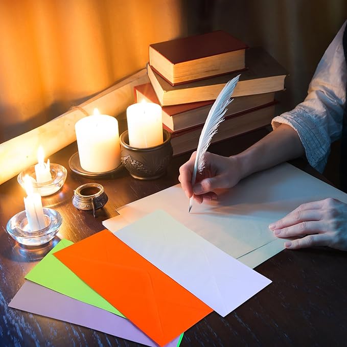 500 Pcs #10 Business Envelopes Adhesive Standard Envelopes Colored Envelopes for Office Check Invoices Letters Letterhead Invitations Announcements 4-1/8 x 9-1/2'' (Cute Color)