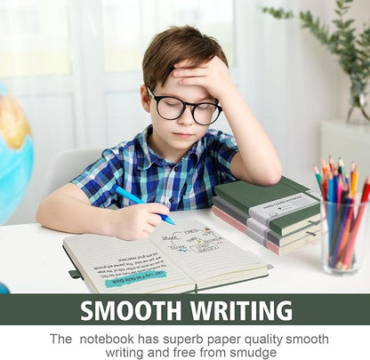 Lined Journal Notebook, 360 Numbered Pages(With page number), Thick Journal for Writing B5 College Ruled Notebook, 100gsm Lined Paper, Leather Hardcover, 9.8'' X 6.9''-Morandi Green