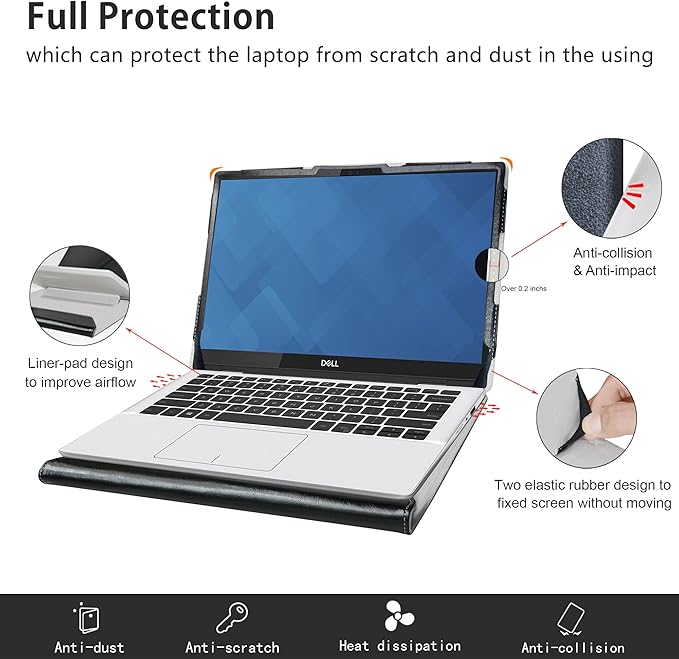 Alapmk Protective Case for Dell Latitude 5350 5340 5330 5320 5310/Latitude 2-in-1 5350 5340 5330 & EliteBook 630 G10/EliteBook 630 G9/EliteBook x360 830 G8/EliteBook x360 830 G7 13.3" Laptop,Black