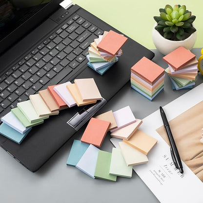 (50 Pads) Sticky Notes 1.5x2, Vintage Colors, 10 Colors Self Sticky Notes, Sticky Pads, Recyclable, Self-Stick Pads, Easy to Post for Home, Office, Notebook