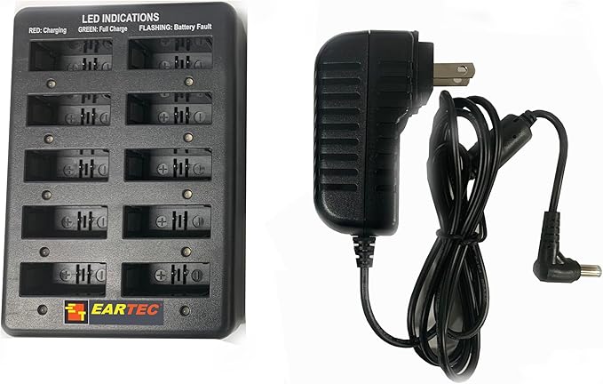 Eartec UL5D Ultralite-HD 5-Person Full Duplex Wireless Intercom Headset Communication System, Dual Ear Headsets, Up to 1000ft Range, U.S. Company