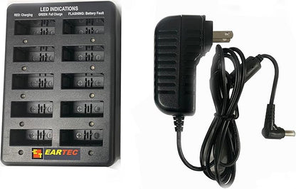 Eartec UL4D Ultralite-HD 4-Person Full Duplex Wireless Intercom Headset Communication System, Dual Ear Headsets, Up to 1000ft Range, U.S. Company