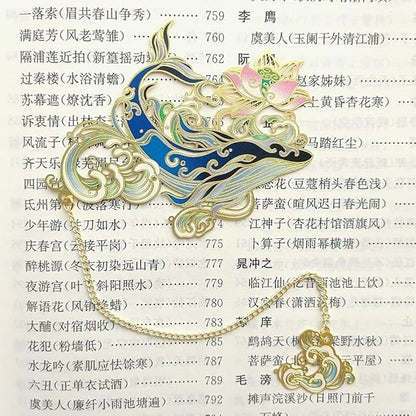 MOZART Kunai Gift Box Chinese Style Brass Bookmark Classical Mythological Characters Mountain and Sea Sutra Series Creative Cultural Copper Bookmark Metal Bookmarks