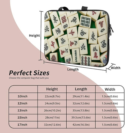 Universal Tablet Laptop Sleeve Case 10 inch, Mahjong Slim Carrying Case Durable Handbag Travel Laptop Bag for 7 to 10-inch Laptops/Notebook/Kids Tablet/ipad/eBook Readers