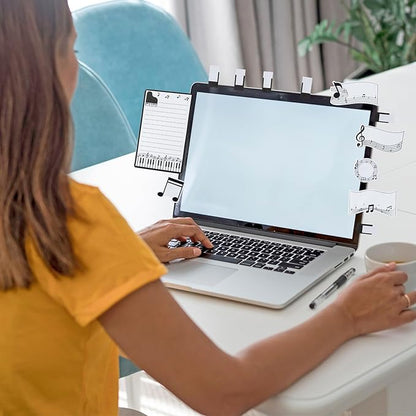 B1ykin Sticky Notes Set - Cartoon Theme Cute Self-Stick Notes Pad Teacher Appreciation Gifts， Self-Adhesive Writing Memo Pages Sticky to Do Notepad for Kids Employee School Office (Music is Life)