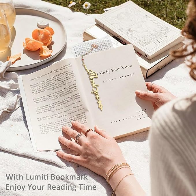 Metal Bookmark Cute Book Accessories Gifts for Women Teacher Readers Book Lovers for Christmas Mother's Day (Thank You Gold)