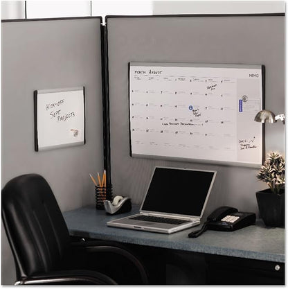 Quartet Dry Erase Board, Magnetic, 24" x 14", Whiteboard, Cubicle, Arc, Aluminum Frame (ARC2414)